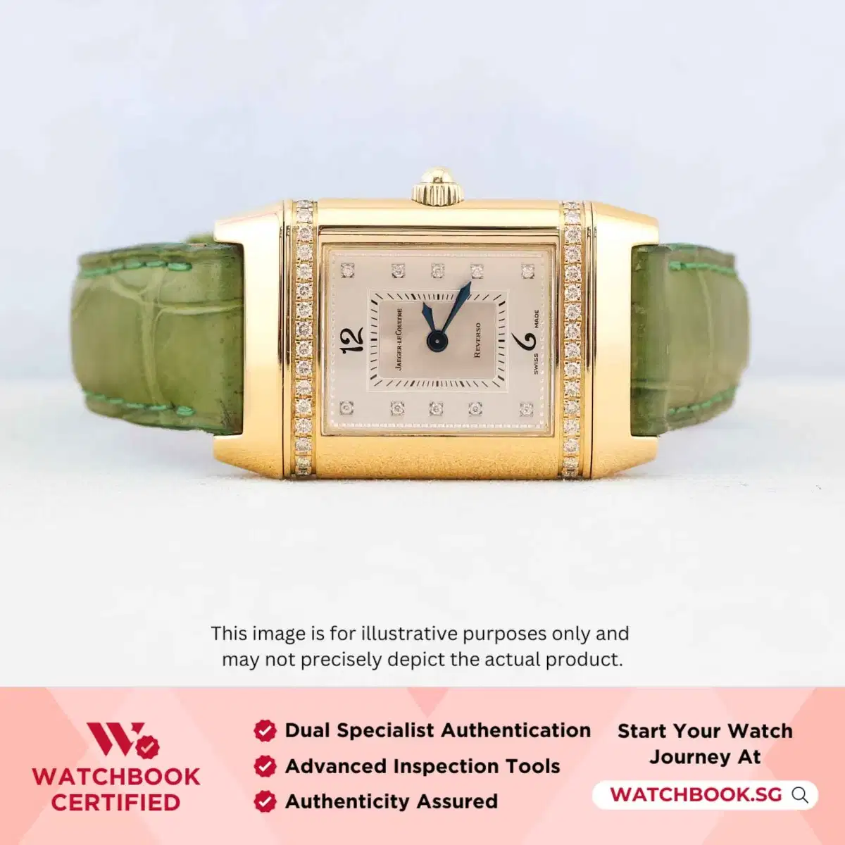 Jaeger LeCoultre JLC Reverso Florale Q2651402 MOP w 10 Point Diamonds