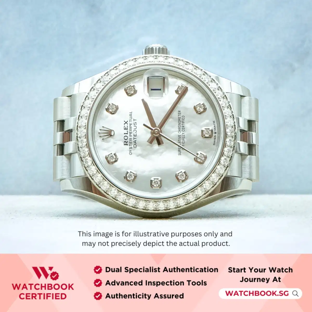 Rolex Datejust 278384RBR Mother of Pearl MOP w 10 Points Diamond