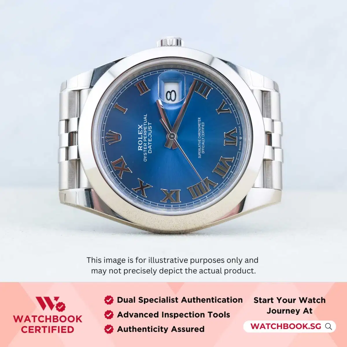 Rolex Datejust 126300 Azzurro Blue Roman