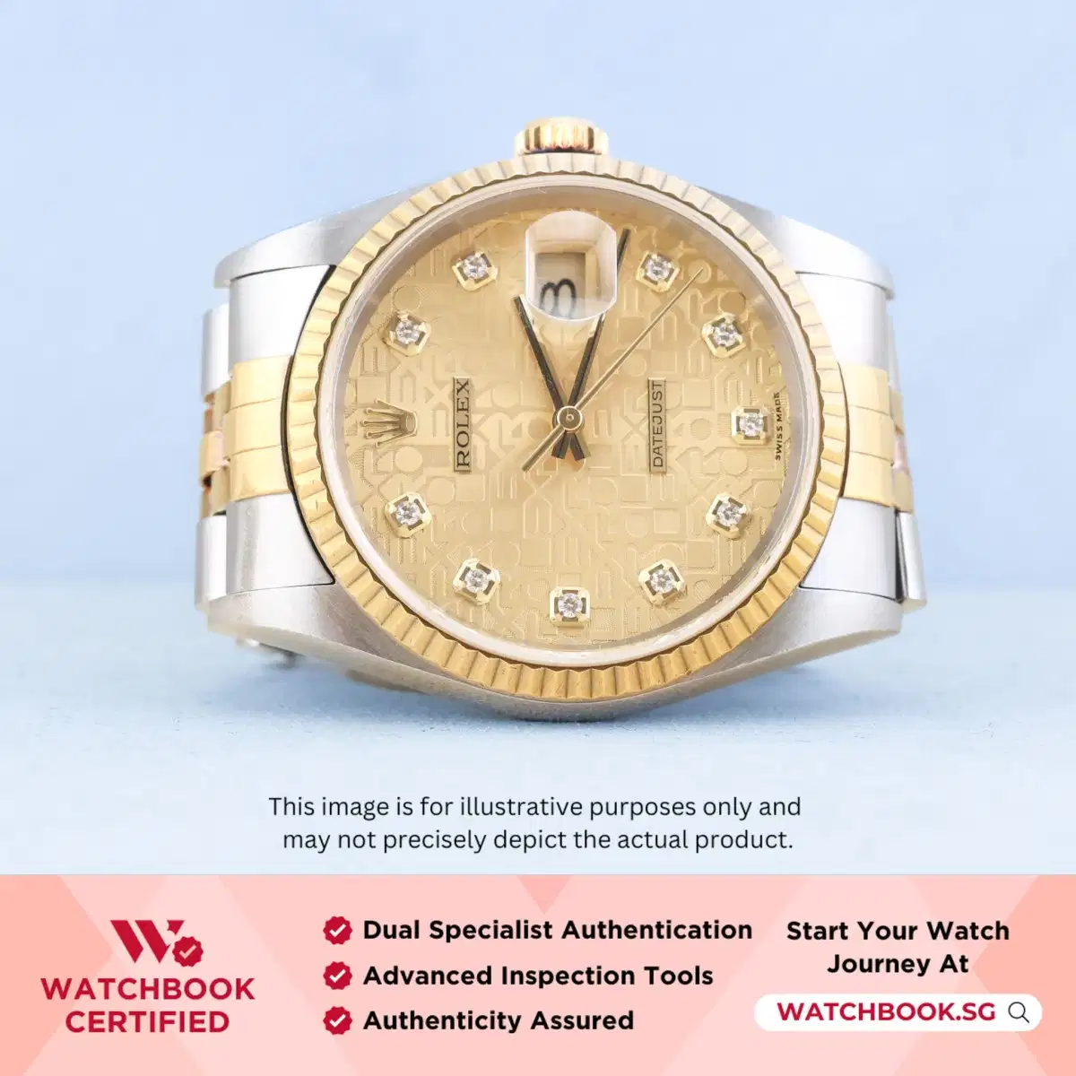 Rolex Datejust 16233 Champagne Computer 10 Point