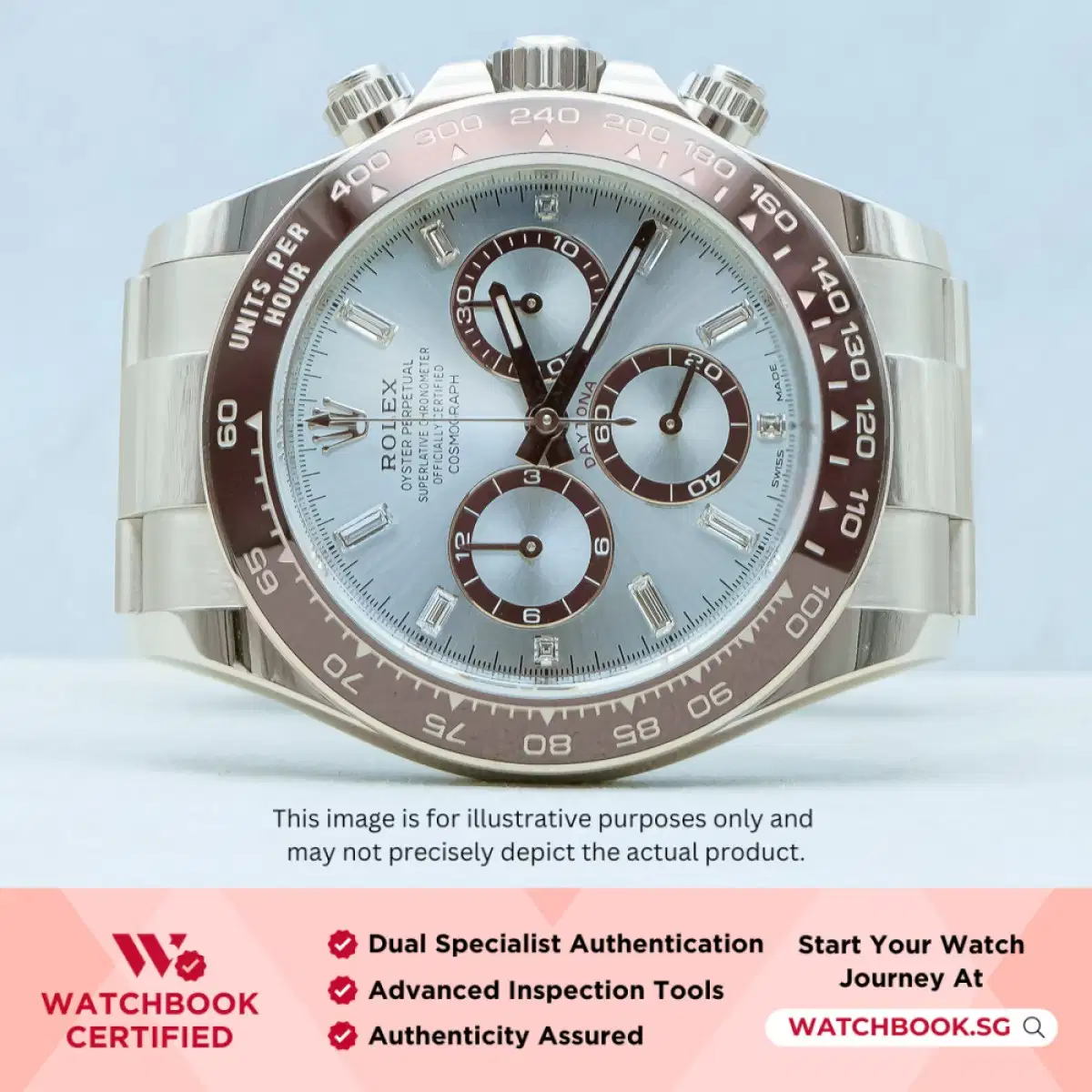 Rolex Daytona Platona 126506 Ice Blue w Baguette Diamonds