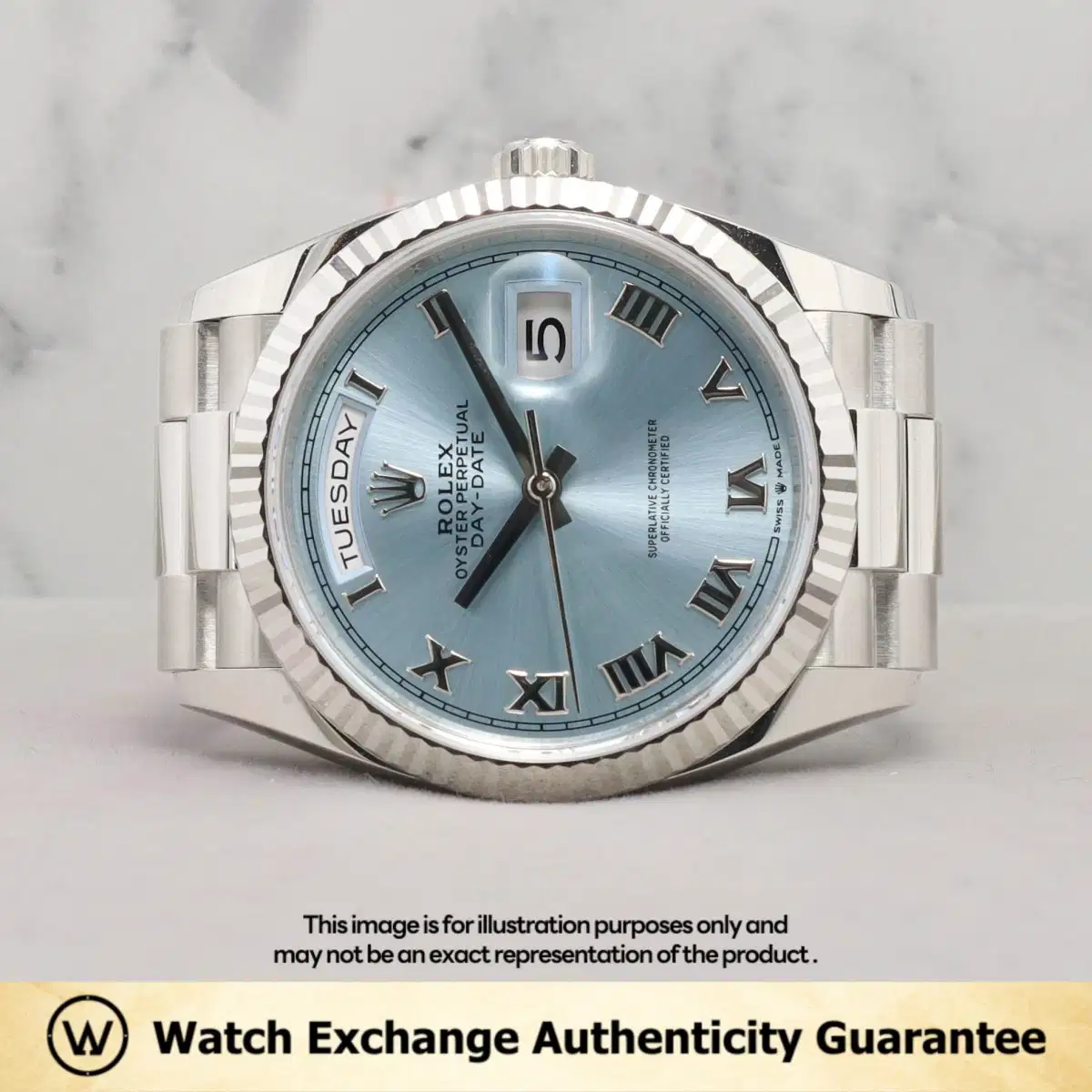 Rolex Daydate 128236 Ice Blue Roman