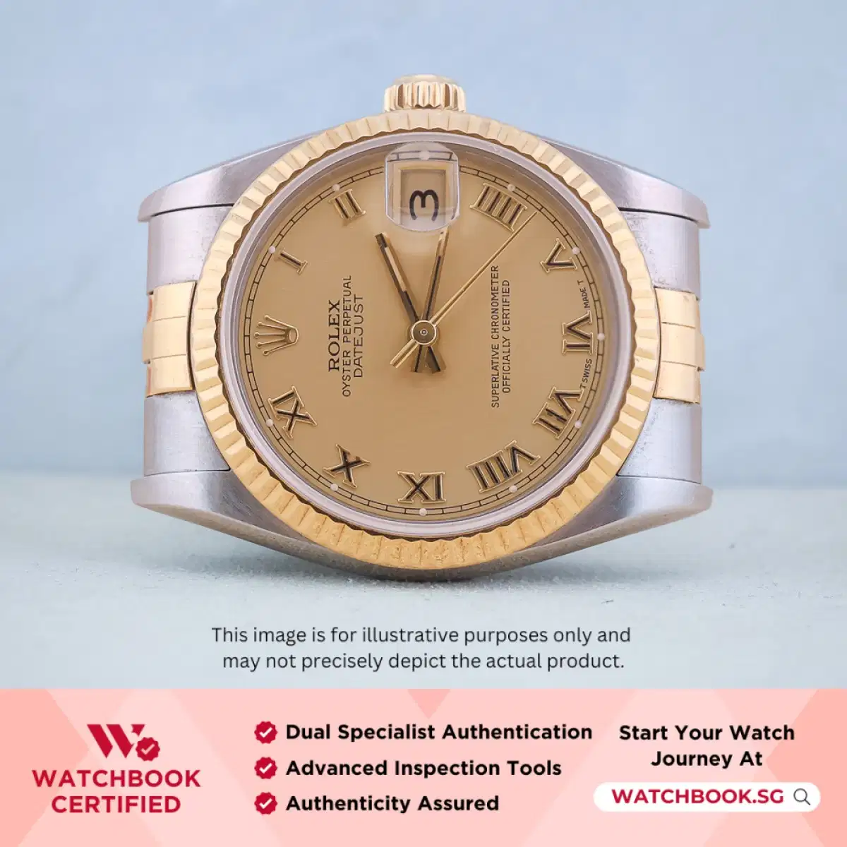 Rolex Datejust 68273 Champagne Roman