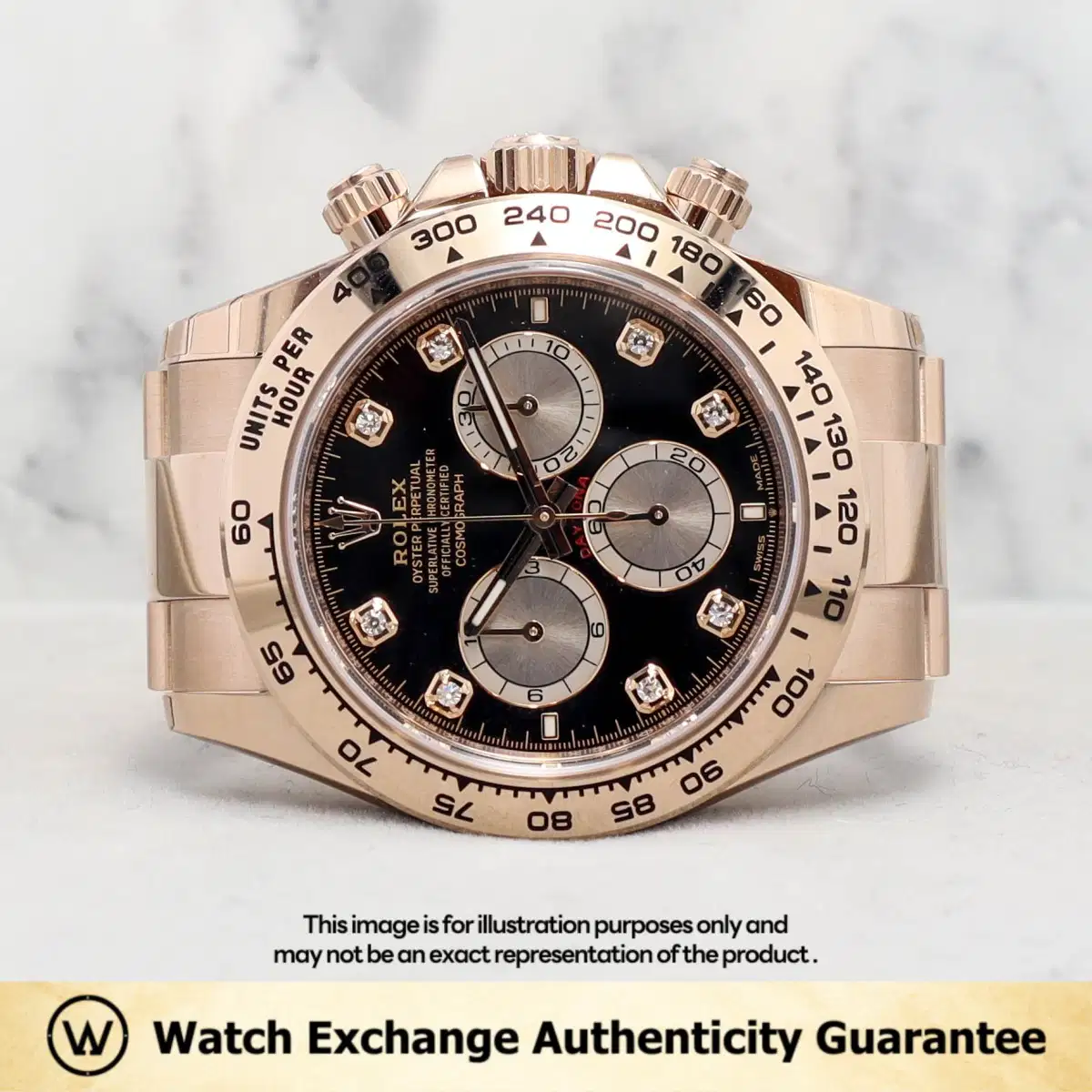 Rolex Daytona 126505 Black and Sundust w 8 Points Diamond