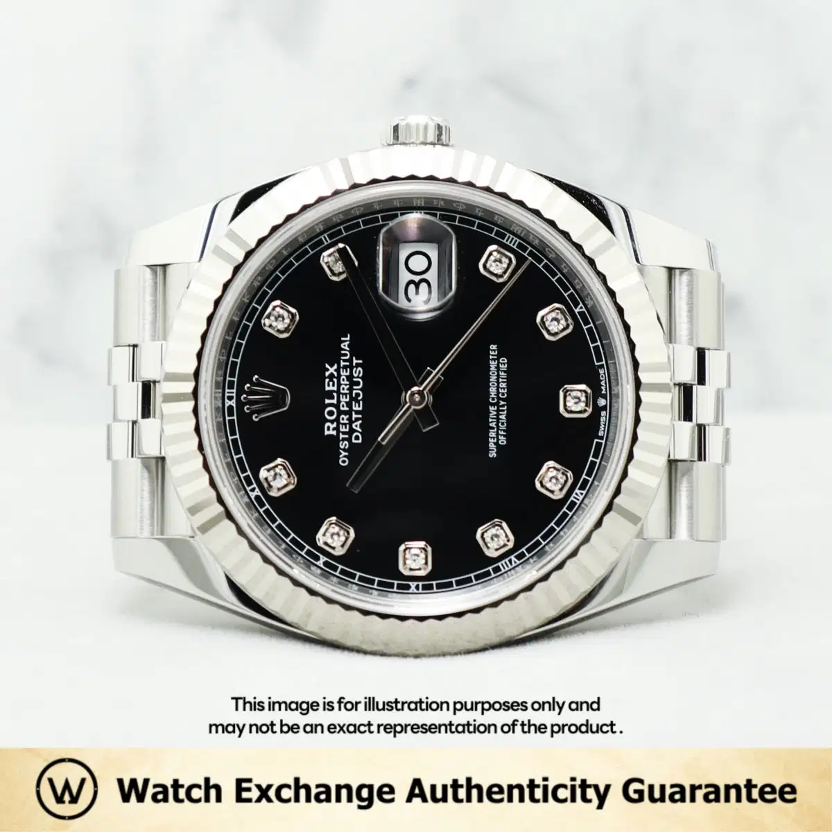 Rolex Datejust 126334 Black w 10 Points Diamond