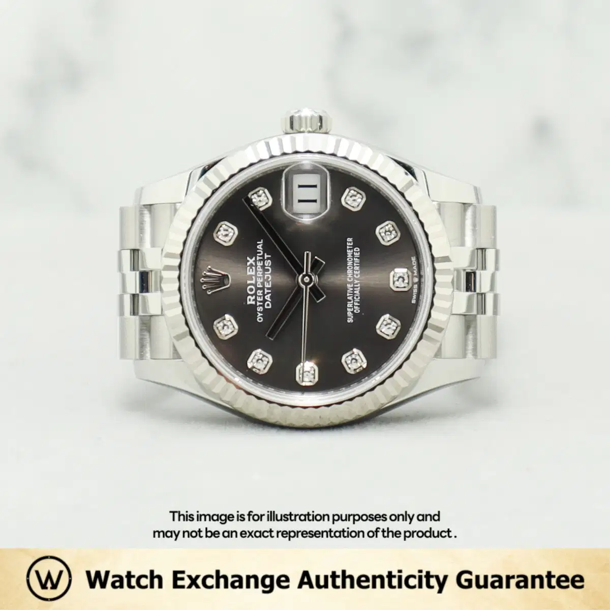 Rolex Datejust 278274 Dark Grey w 10 Points Diamond