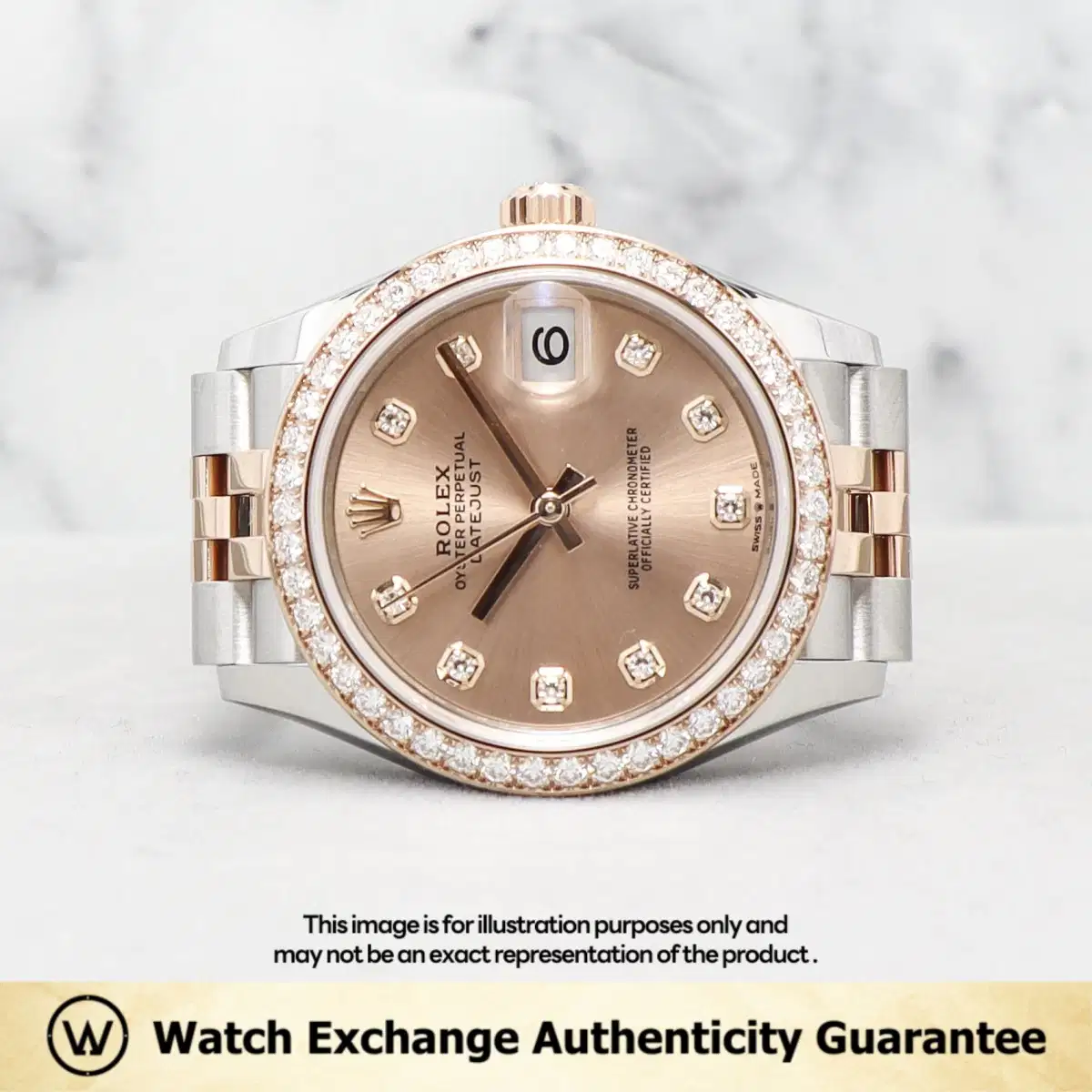 Rolex Datejust 278381RBR Rose w 10 Points Diamond