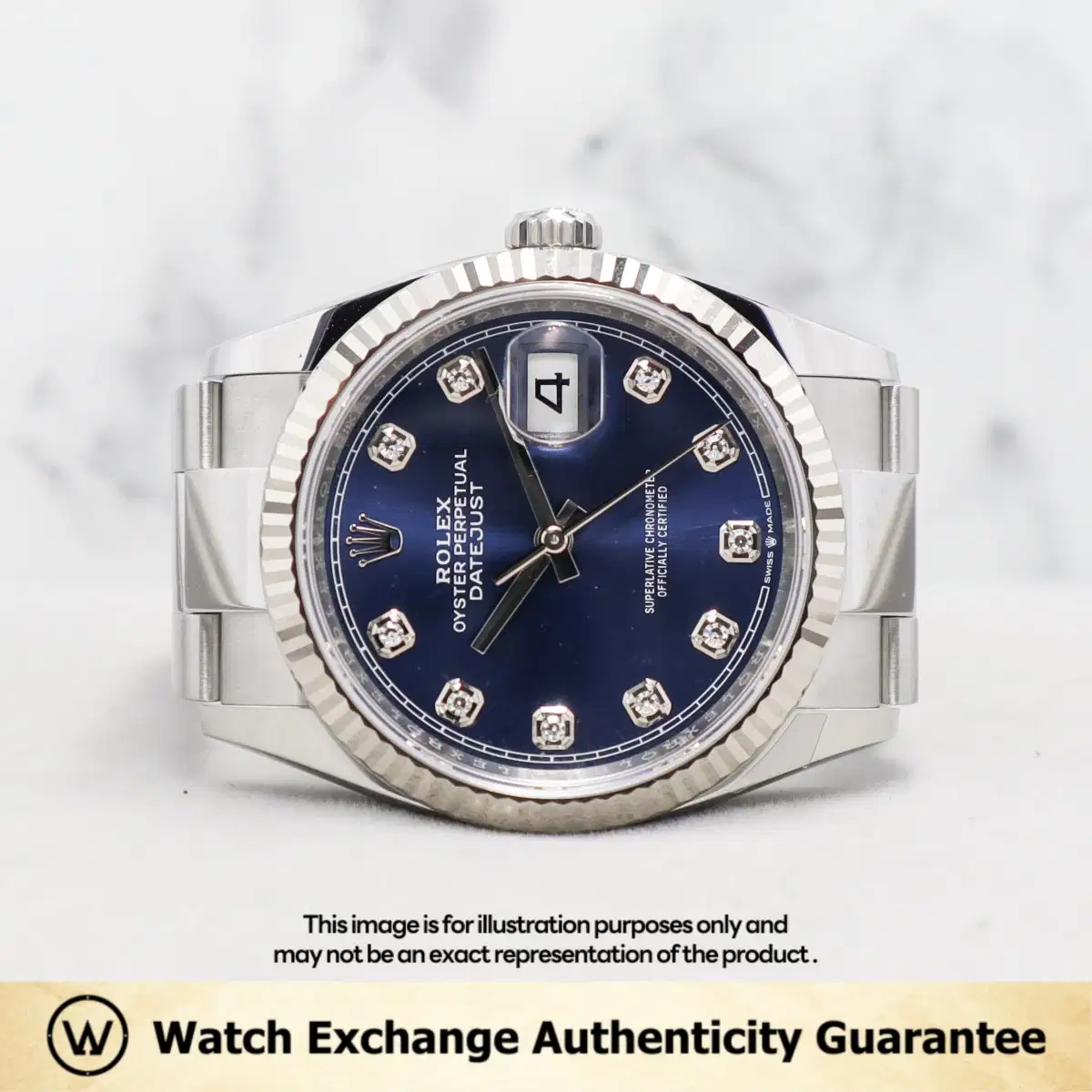 Rolex Datejust 126234 Blue w 10 Points Diamond